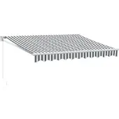 vidaXL Luifel uittrekbaar 3x2,5 m stof en aluminium antraciet en wit