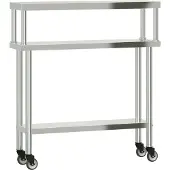 Syfax Keukenwerktafel met bovenschap 110x30x120 cm roestvrij staal