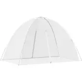 vidaXL Klamboe met deuren Mongolia 220 gaas 200x120x130 cm wit