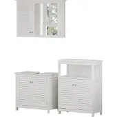 Vicco Badkamermeubelset Riad Wit 3-delig, Model 40472