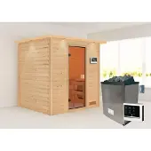 Karibu | Adelina Sauna met Dakkraag | Kachel 9 kW Externe Bediening