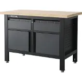 Feistos Werkbank Tito 3 met gaatjeswanden - 60x120x87cm - Antraciet/zwart