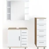 Vicco Badkamermeubel set Ilias Sonoma 3-delig, Model 31051