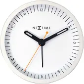 Nextime Small – Tafelwekker – 9 × 9 × 7.5 cm – Metaal – Wit – Stil