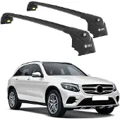 TURTLE Dakdrager voor Mercedes-Benz GLC-CLASS (X253) 2016-2022 Gesloten Dakrailing-Aluminium-Wingbar-Zwart-Merk