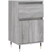 vidaXL Dressoir 40x35x70 cm bewerkt hout grijs sonoma