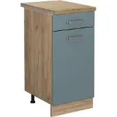 Vicco Keukenonderkast R-Line Blauw-grijs 40 cm , WB Eik, Model 45813