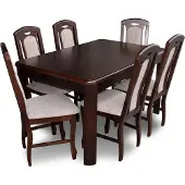 AEA 6x Stühle + Tisch Esszimmergarnitur XXL Set Stuhl Garnituren Holz Tisch 230cm
