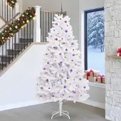Prolenta Maison Exclusive - Kunstkerstboom, inklapbaar, wit, 270 cm, PVC en staal