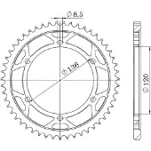 Supersprox Yamaha 428 Achtertandwiel