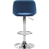 CLP Barkruk Camden - fluweel, chroom frame - Blauw