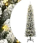 Prolenta Maison Exclusive - Kunstkerstboom met sneeuw, 300 LED-lampjes, 210 cm