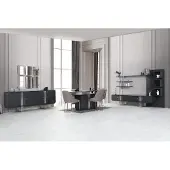 AEA Designer Esszimmer Möbel r Esstisch Stühle Sideboard 7tlg Set