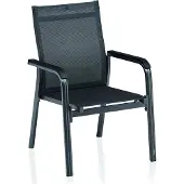 Kettler Basic+ Premium stapelbare tuinstoel gedemonteerd aluminium/outdoorstof