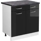 Vicco R-Line Keukenonderkast – 80 cm, WB Antraciet Zwart hoogglans