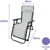 Marbueno Summer 90x66x108 Cm Folding Sunbed Veelkleurig