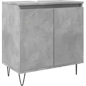 vidaXL Badkamerkast 58x33x60 cm bewerkt hout betongrijs