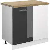 Vicco R-Line Hoekkast – 86 cm, WB Eik Antraciet Hoogglans