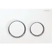 Geberit Kappa21 Bedieningsplaat 21x14 cm wit/glans/wit