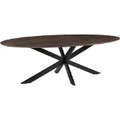 Label51 James Eetkamertafel - Bruin - Hout - 210 cm - Ovaal