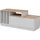 Vicco Lowboard Betti, Wit/Sonoma, 120 x 49.9 cm met 1 deur