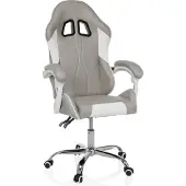 MyBuero Gamingstoel / bureaustoel GAMEBREAKER W03 stof grijs/wit