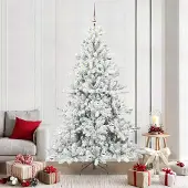 Prolenta Maison Exclusive - Kunstkerstboom, inklapbaar, wit, 210 cm, PVC en staal