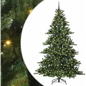 Syfax Kunstmatige Inklapbare Kerstboom Groen 210 cm PVC en staal