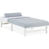 Homestyle4u Palletbed - 90x200 cm - Eenpersoonsbed - Wit