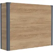 Westmann Talus xl metalen plantenbak met bodem 100x25x77 cm houtlook