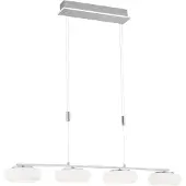 Paul Neuhaus Slimme hanglamp Q-Etienne, dimbaar, alu / grijs / zink, Woon-/ Eetkamer, metaal, Modern, Slimme hanglamp