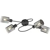 FISCHER&HONSEL GMBH Plafondlamp Iska, dimbaar, zwart, Woon-/ Eetkamer, metaal, plafondlamp