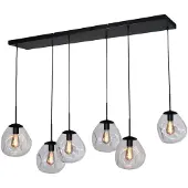 Masterlight Hanglamp Lava 6x helder glas Ø 24cm