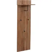 MCW garderobe paneel MCW-P55, wandgarderobe garderobe, massief houten legplank haken 135x42x22cm, eikenhout