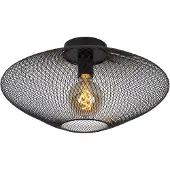 Lucide MESH - Plafonnière (Plafondlamp) - Ø 45 cm - 1xE27 - Zwart