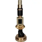 Kersten kandelaar polyresin cosmetica 12x39cm goud