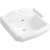 Aqualine Antik - Wastafel 58x47 cm, met 1 kraangat, wit AK102