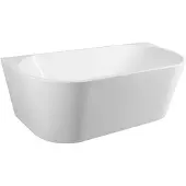 Aqualine Tajo Half vrijstaand bad 180x80cm, wit