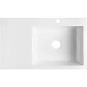 Sapho Avoria Keramische spoelbak met afdruipvlak, 86x51cm, wit