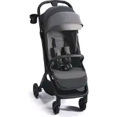 Kinderkraft Hub2, hemel voor kinderbedje, lichtgewicht kinderwagen, uniseks, vaste wielen, opvouwbaar, grijs