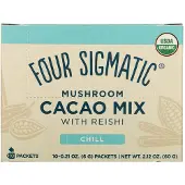 Four Sigmatic , Calm, Organische Cacao Mix met Reishi Pad, 10 Pockets, 0,21 oz (6 g) Elk