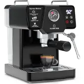 Klarstein Libeica Siebträgermaschine Met Maalmolen – 19 Bar, 1350W, RVS, 1,8-l-Watertank, Stoompijp, Touch-bedieningspaneel, Voor Espresso en Koffiepoeder, Afneembare Watertank