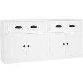 vidaXL Dressoirs 2 st bewerkt hout wit
