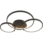 QAZQA Smart plafondlamp zwart 3-lichts met afstandsbediening - Rondas