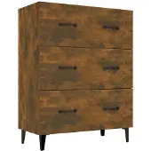 Syfax Dressoir 69,5x34x90 cm bewerkt hout gerookt eikenkleurig