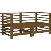 vidaXL Tuinhoekbanken 2 st massief grenenhout honingbruin