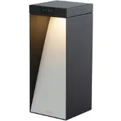 KLEWE LED lamp op zonne-energie MILIO SIDE, antraciet, 35 cm, aluminium, IP65 SIDE, zwart, Aluminium, Modern, Solar buitenverlichting