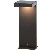 KLEWE LED lamp op zonne-energie ALA GROUND MINI, antraciet, 40 cm, IP65 MINI, zwart, Aluminium, Modern, Solar buitenverlichting
