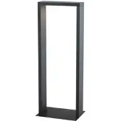 KLEWE LED lamp op zonne-energie AXIS MAXI, antraciet, 65 cm, aluminium, IP65, zwart, Aluminium, Modern, Solar buitenverlichting