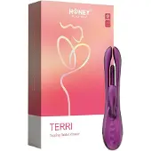HoneyPlayBox Box Terri - App-gestuurde vibrator met clitorisstimulator (paars)